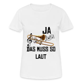 Posaune - Frauen T-Shirt atmungsaktiv - Weiß - Vorne - AI Model Female 172 dark (172cm)