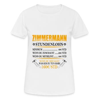 Zimmermann - Frauen T-Shirt atmungsaktiv - Weiß - Vorne - AI Model Female 172 dark (172cm)