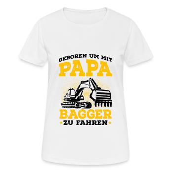 Bagger - Frauen T-Shirt atmungsaktiv - Weiß - Vorne - AI Model Female 172 dark (172cm)
