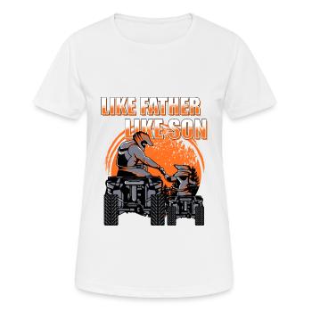 Quad - Frauen T-Shirt atmungsaktiv - Weiß - Vorne - AI Model Female 172 dark (172cm)