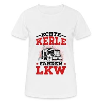LKW Fahrer - Frauen T-Shirt atmungsaktiv - Weiß - Vorne - AI Model Female 172 dark (172cm)