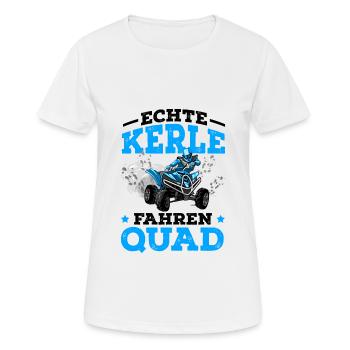 Quad - Frauen T-Shirt atmungsaktiv - Weiß - Vorne - AI Model Female 172 dark (172cm)