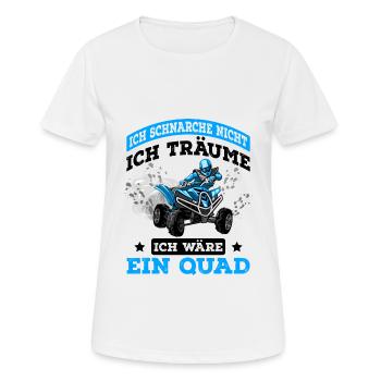 Quad - Frauen T-Shirt atmungsaktiv - Weiß - Vorne - AI Model Female 172 dark (172cm)