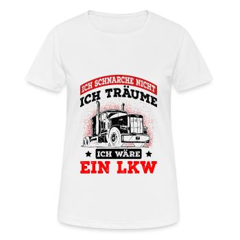 LKW - Frauen T-Shirt atmungsaktiv - Weiß - Vorne - AI Model Female 172 dark (172cm)