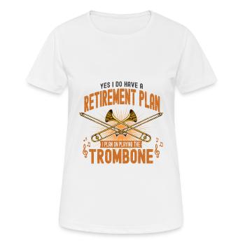 trombone - T-shirt respirant Femme - blanc - Devant - AI Model Female 172 dark (172cm)
