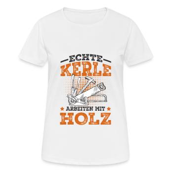 Tischler - Frauen T-Shirt atmungsaktiv - Weiß - Vorne - AI Model Female 172 dark (172cm)