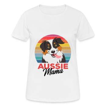 Berger australien - T-shirt respirant Femme - blanc - Devant - AI Model Female 172 dark (172cm)