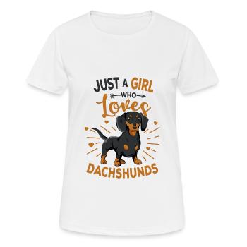 teckel - T-shirt respirant Femme - blanc - Devant - AI Model Female 172 dark (172cm)