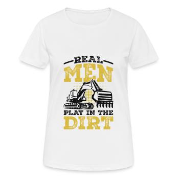Excavator operator - Women's Breathable T-Shirt - white - Front - AI Model Female 172 dark (172cm)