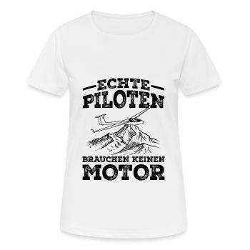 Segelfliegen - Frauen T-Shirt atmungsaktiv - Weiß - Vorne - AI Model Female 172 dark (172cm)