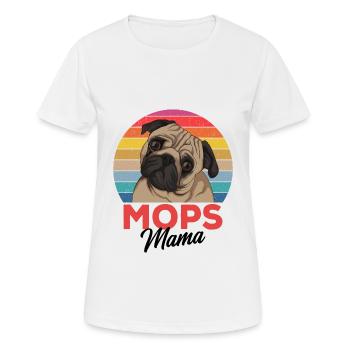 Mops - Frauen T-Shirt atmungsaktiv - Weiß - Vorne - AI Model Female 172 dark (172cm)