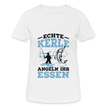 Angeln - Frauen T-Shirt atmungsaktiv - Weiß - Vorne - AI Model Female 172 dark (172cm)
