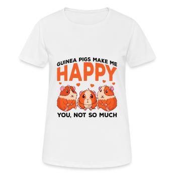 Cochon d'Inde - T-shirt respirant Femme - blanc - Devant - AI Model Female 172 dark (172cm)