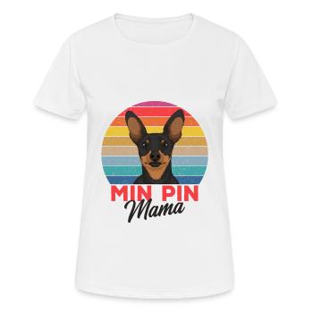 Pinscher nain - T-shirt respirant Femme - blanc - Devant - AI Model Female 172 dark (172cm)