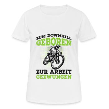 Downhill - Frauen T-Shirt atmungsaktiv - Weiß - Vorne - AI Model Female 172 dark (172cm)