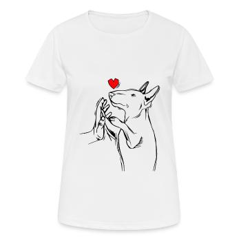 Bull terrier - Women's Breathable T-Shirt - white - Front - AI Model Female 172 dark (172cm)