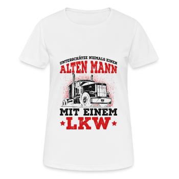 truck driver - Women's Breathable T-Shirt - white - Front - AI Model Female 172 dark (172cm)
