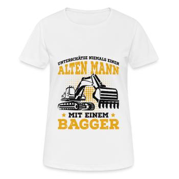 Baggerfahrer - Frauen T-Shirt atmungsaktiv - Weiß - Vorne - AI Model Female 172 dark (172cm)
