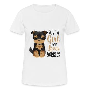 Yorkshire Terrier - Women's Breathable T-Shirt - white - Front - AI Model Female 172 dark (172cm)