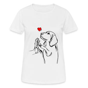 Beagle - Frauen T-Shirt atmungsaktiv - Weiß - Vorne - AI Model Female 172 dark (172cm)
