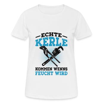 Klempner - Frauen T-Shirt atmungsaktiv - Weiß - Vorne - AI Model Female 172 dark (172cm)