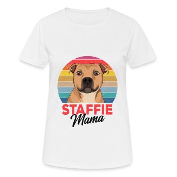 Staffordshire Bullterrier - Frauen T-Shirt atmungsaktiv - Weiß - Vorne - AI Model Female 172 dark (172cm)