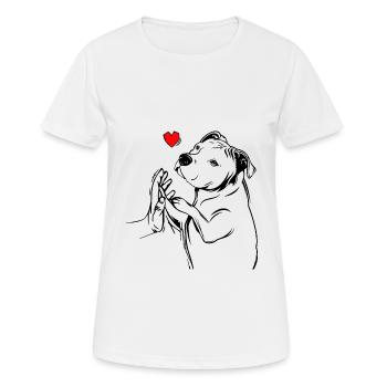 Pit bull - Women's Breathable T-Shirt - white - Front - AI Model Female 172 dark (172cm)