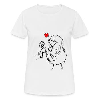 caniche - T-shirt respirant Femme - blanc - Devant - AI Model Female 172 dark (172cm)