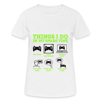Gamer - Women's Breathable T-Shirt - white - Front - AI Model Female 172 dark (172cm)