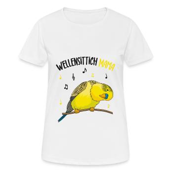 Wellensittich - Frauen T-Shirt atmungsaktiv - Weiß - Vorne - AI Model Female 172 dark (172cm)