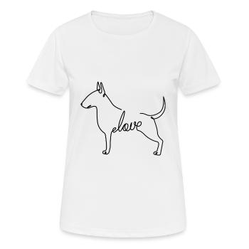 Bull terrier - Women's Breathable T-Shirt - white - Front - AI Model Female 172 dark (172cm)