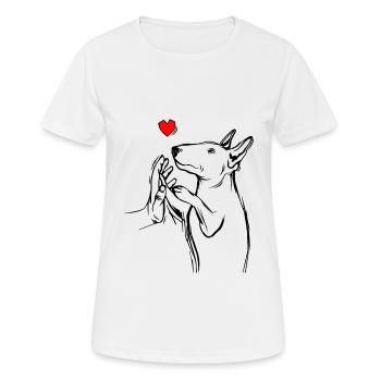 Bull terrier - Women's Breathable T-Shirt - white - Front - AI Model Female 172 dark (172cm)