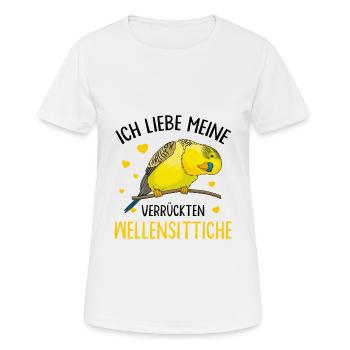 Wellensittich - Frauen T-Shirt atmungsaktiv - Weiß - Vorne - AI Model Female 172 dark (172cm)