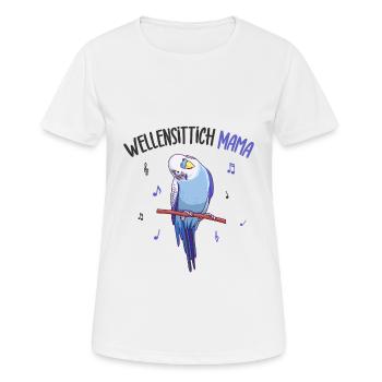 Wellensittich - Frauen T-Shirt atmungsaktiv - Weiß - Vorne - AI Model Female 172 dark (172cm)