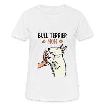 bull terrier - Women's Breathable T-Shirt - white - Front - AI Model Female 172 dark (172cm)
