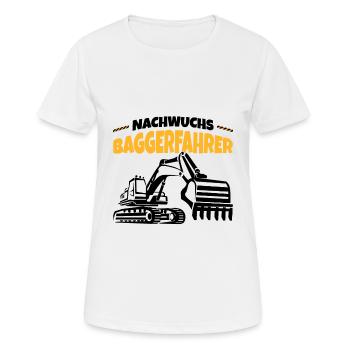 Bagger - Frauen T-Shirt atmungsaktiv - Weiß - Vorne - AI Model Female 172 dark (172cm)