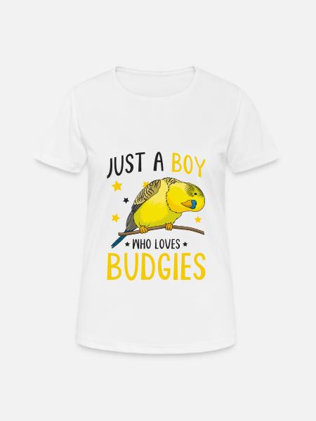 Wellensittich - Dame T-shirt svedtransporterende - hvid