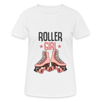 Roller skate girls - Women's Breathable T-Shirt - white - Front - AI Model Female 172 dark (172cm)