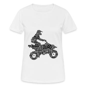 Quad - Frauen T-Shirt atmungsaktiv - Weiß - Vorne - AI Model Female 172 dark (172cm)
