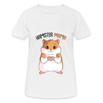 Hamster - Frauen T-Shirt atmungsaktiv - Weiß - Vorne - AI Model Female 172 dark (172cm)