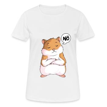 Hamster - Frauen T-Shirt atmungsaktiv - Weiß - Vorne - AI Model Female 172 dark (172cm)