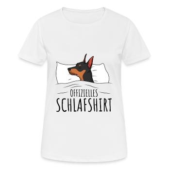 Pinscher nain - T-shirt respirant Femme - blanc - Devant - AI Model Female 172 dark (172cm)