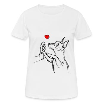 Pinscher nain - T-shirt respirant Femme - blanc - Devant - AI Model Female 172 dark (172cm)