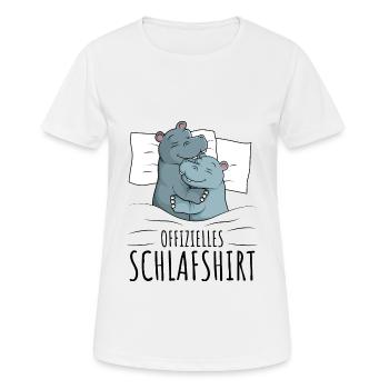 Nilpferd - Frauen T-Shirt atmungsaktiv - Weiß - Vorne - AI Model Female 172 dark (172cm)