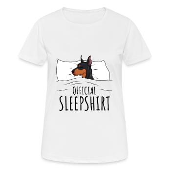 Dobermann - Frauen T-Shirt atmungsaktiv - Weiß - Vorne - AI Model Female 172 dark (172cm)