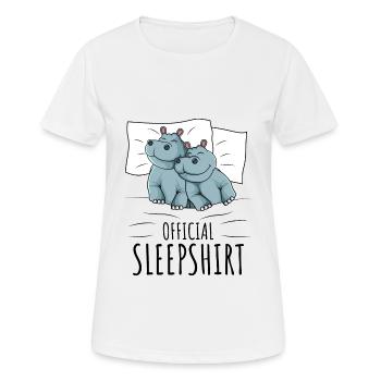 Nilpferd - Frauen T-Shirt atmungsaktiv - Weiß - Vorne - AI Model Female 172 dark (172cm)