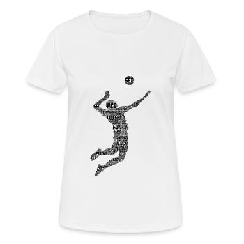 Volleyball - Women's Breathable T-Shirt - white - Front - AI Model Female 172 dark (172cm)