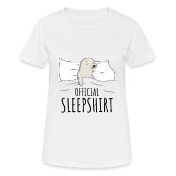 Phoque - T-shirt respirant Femme - blanc - Devant - AI Model Female 172 dark (172cm)