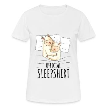 Alpaka - Frauen T-Shirt atmungsaktiv - Weiß - Vorne - AI Model Female 172 dark (172cm)