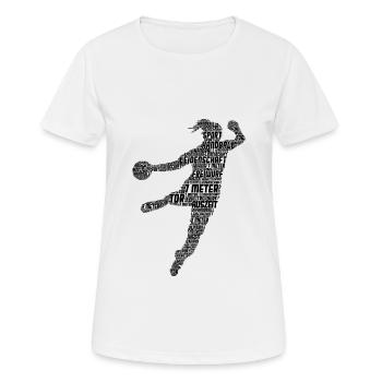 Handballeur - T-shirt respirant Femme - blanc - Devant - AI Model Female 172 dark (172cm)